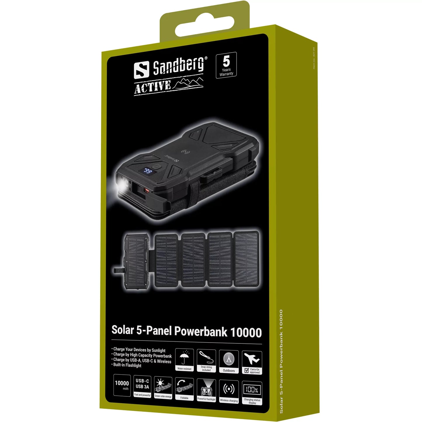 Solar 5-Panel Powerbank 10000