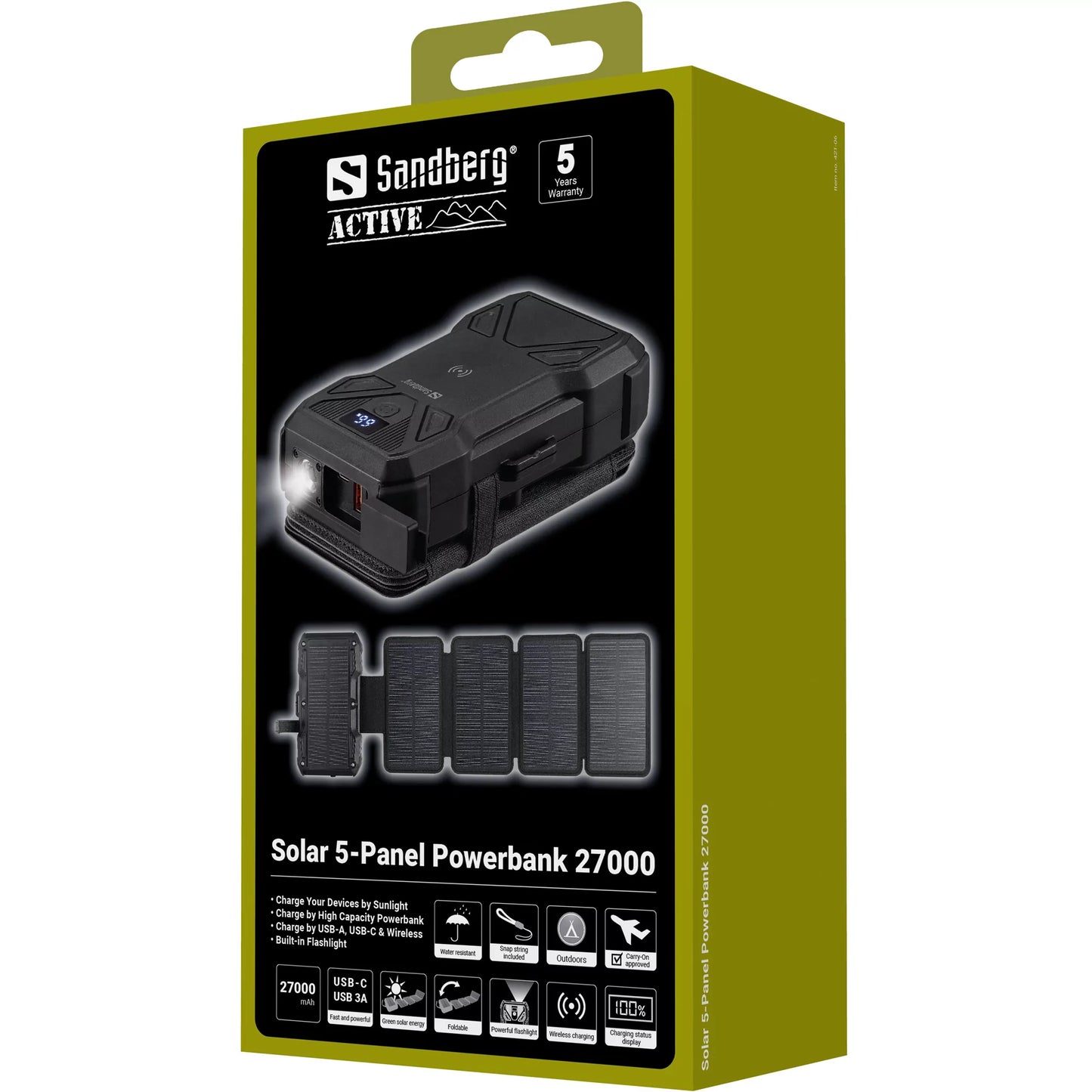 Solar 5-Panel Powerbank 27000
