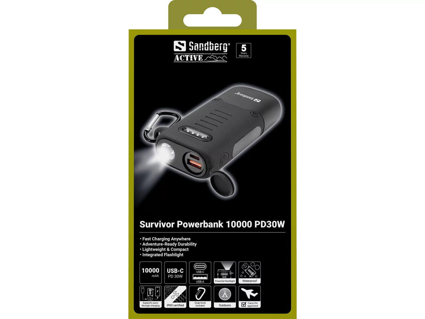Power Bank 10000 PD30W(Sandberg Survivor)