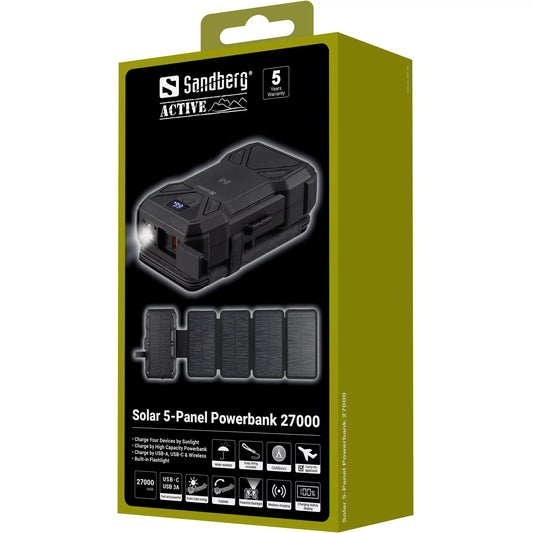 Solar 5-Panel Powerbank  27000