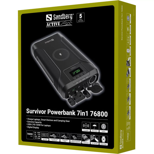 Powerbank 7in1 76800 (Sandberg Survivor)