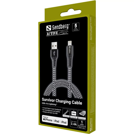 Ladekabel Lightning 1M (Sandberg Surviver)