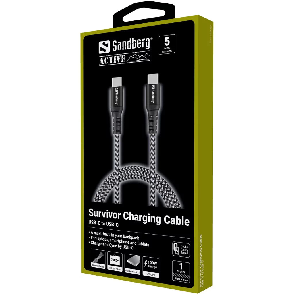 Ladekabel USB-C 1M (Sandberg Surviver)