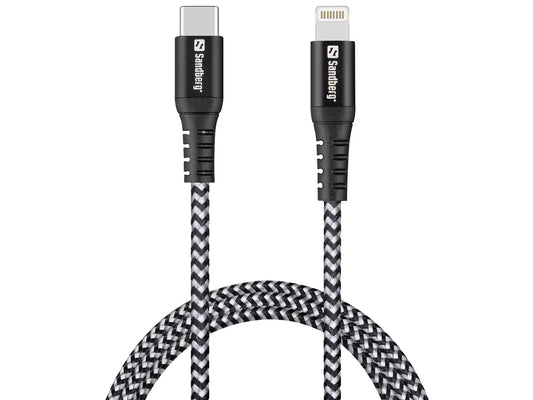 Ladekabel USB-C-/Lightning-Kabel 1M (Sandberg Surviver)
